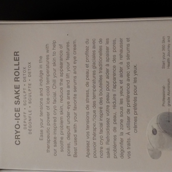 NWT TOP TECHNOLOGY CRYO ICE SAKE ROLLER DEPUFF DETOX AND SCULPT YOUR FACE!! - Picture 7 of 10